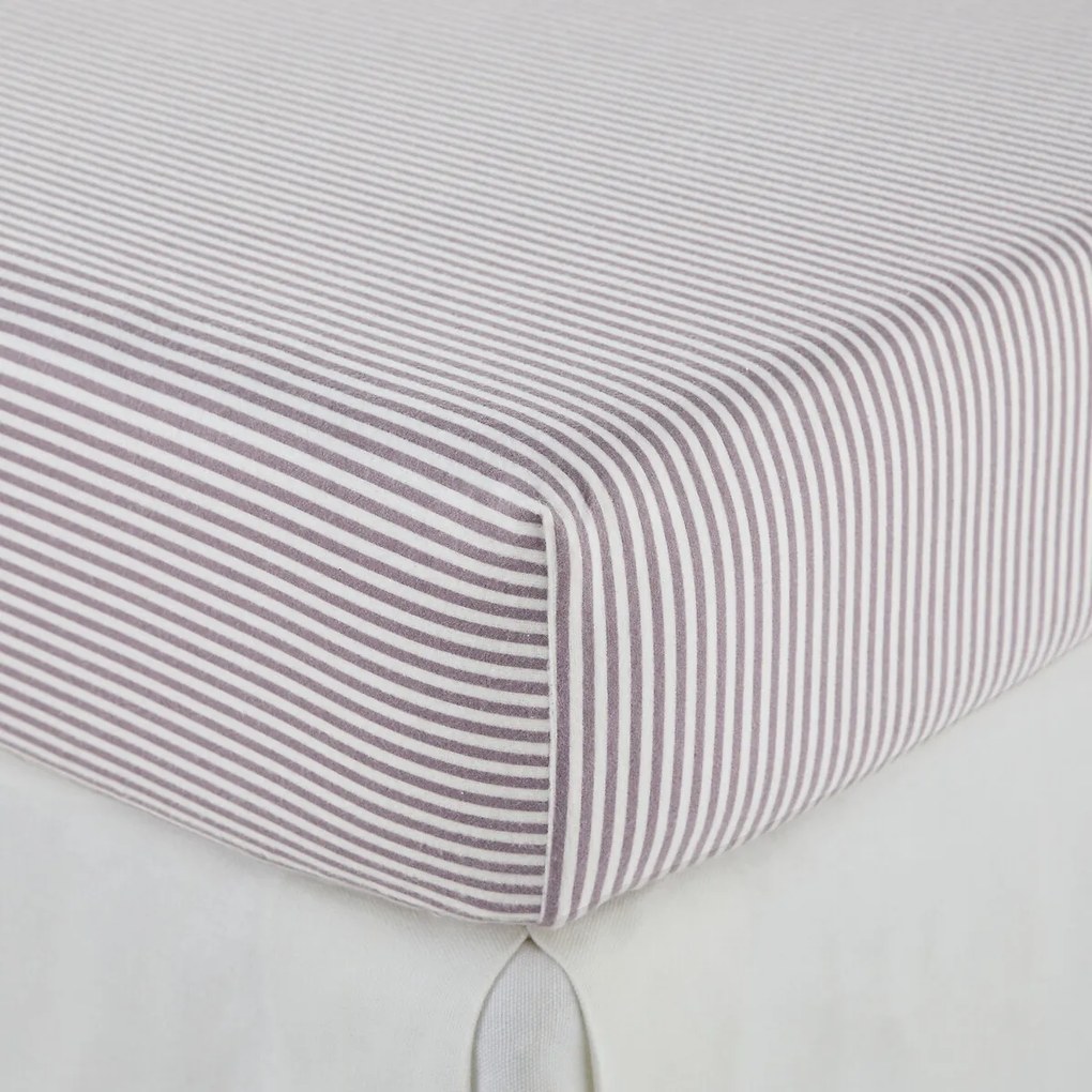 Hoeslaken in flanel met omslag 25 cm, Elona