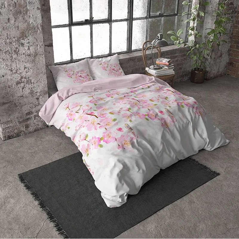 DreamHouse Bedding Sweet Flowers - Verwarmend Flanel - Roze 2-persoons (200 x 200/220 cm + 2 kussenslopen)