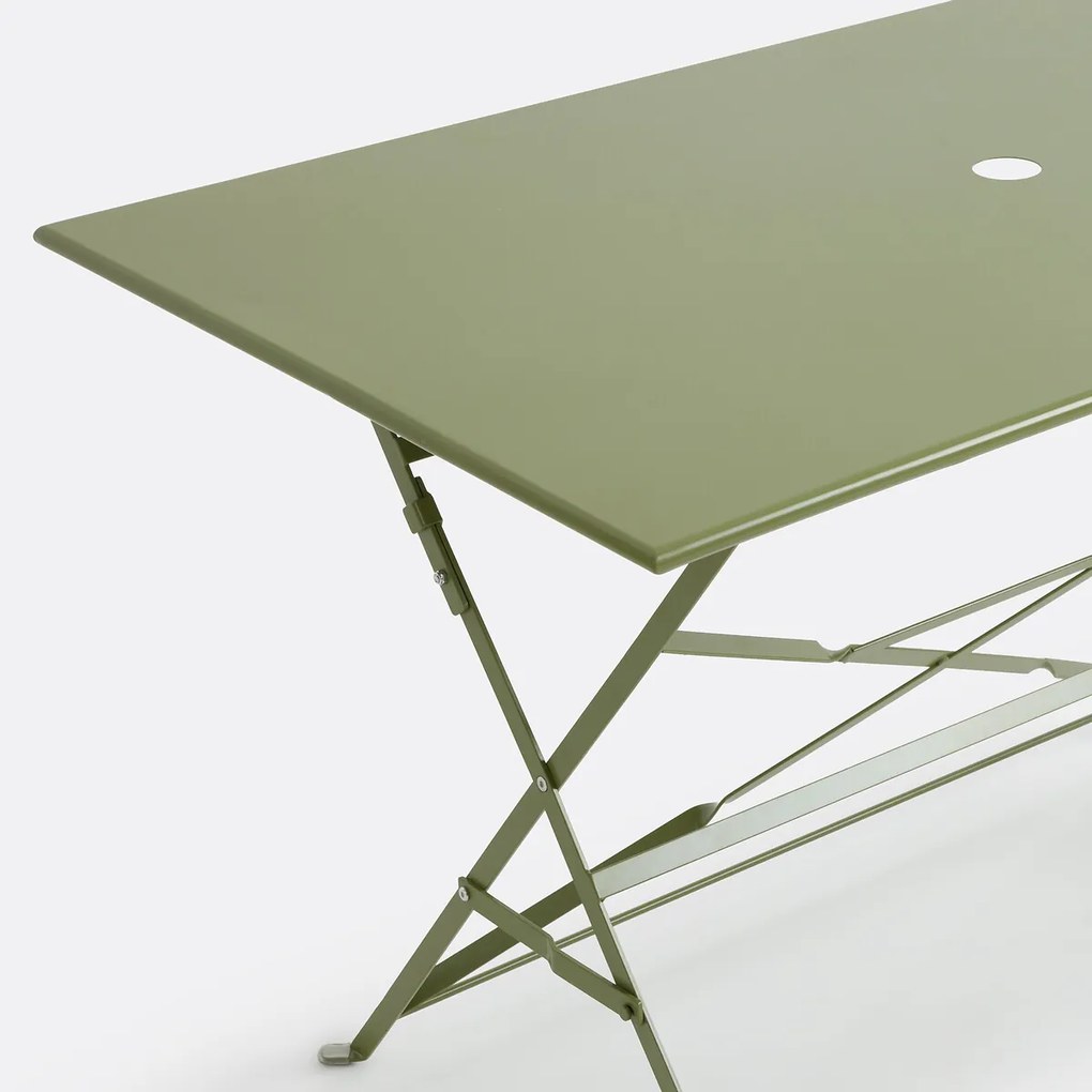 Rechthoekige plooibare tafel, metaal, Ozevan
