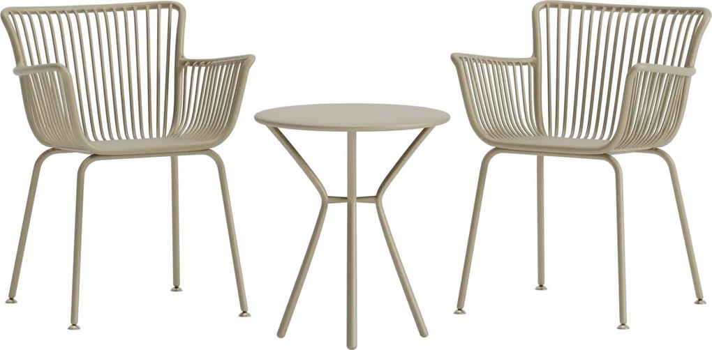 The Outsider Balkonset-Levi-3-Delig-Beige-Staal-60cm-The-Outsider