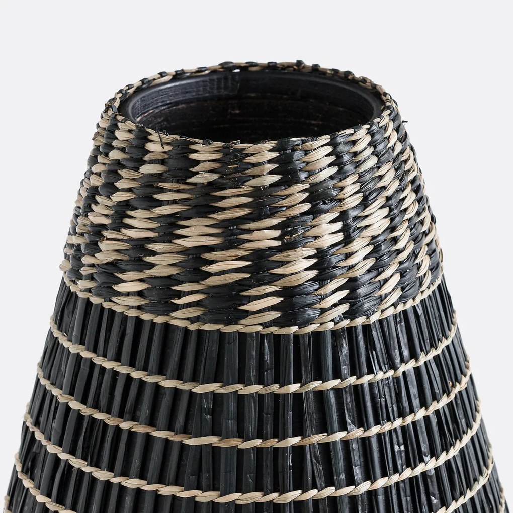 Decoratieve kruik in bamboe H53 cm, Plooming