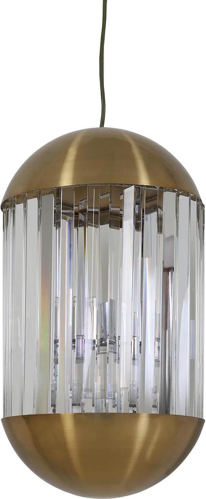 Hanglamp Grayson brons+transparant Ø 30 x 50 cm