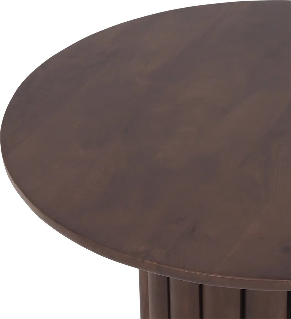 Salontafel Geribbelde Poot - 80 X 80cm.
