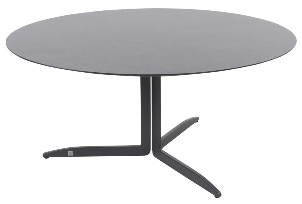 4 Seasons Outdoor Calpi tuinset antraciet met Embrace tafel Ø 160 cm  Tuinset    zwart weerbestendig