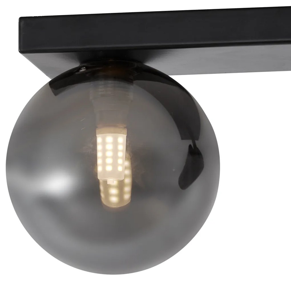 Moderne plafondlamp zwart 2-lichts kantelbaar - Lesly Modern G9 bol / globe / rond Binnenverlichting Lamp