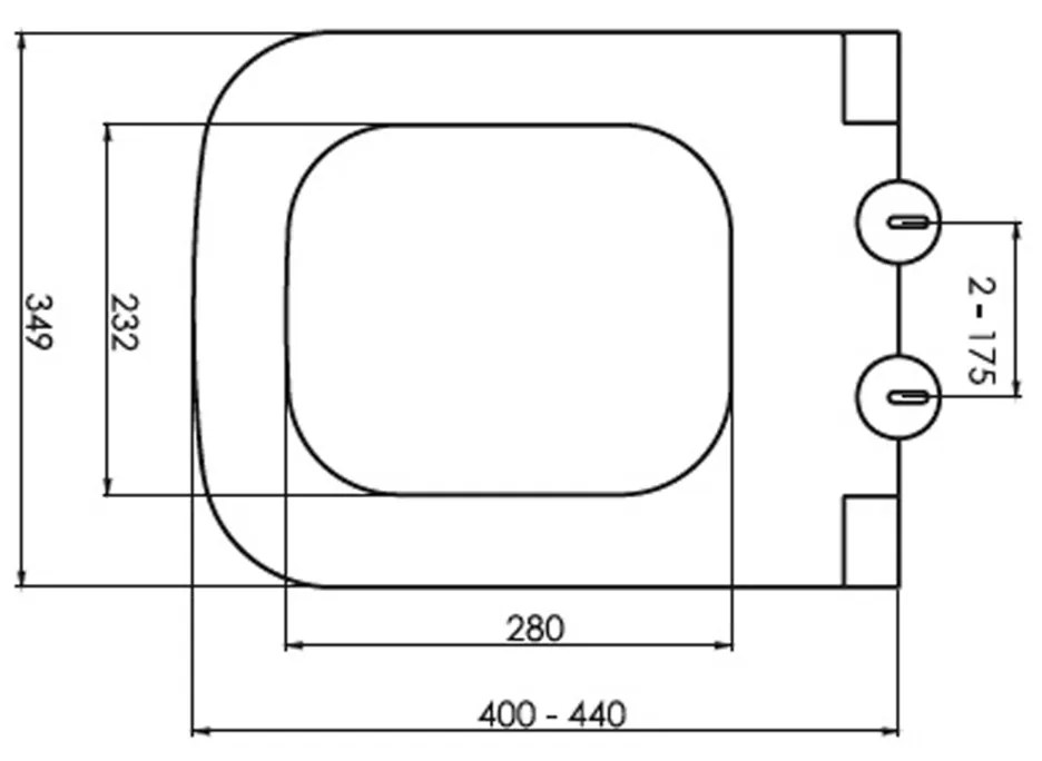 Sapho Bello softclose toiletzitting wit 34x44cm