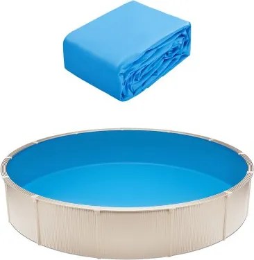 VEVOR Ronde zwembadfolie, φ350x120 cm, binnenfolie, vervangende folie, binnenafdekking, zwembadfolie Unibead-stijl standaard vinylfolie, slijtvast, voor bovengrondse zwembaden met een wandhoogte van 120 cm, effen kleur