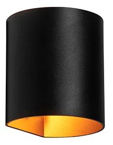 Moderne wandlamp zwart met messing - Sabbio Modern G9 cilinder / rond Binnenverlichting Lamp