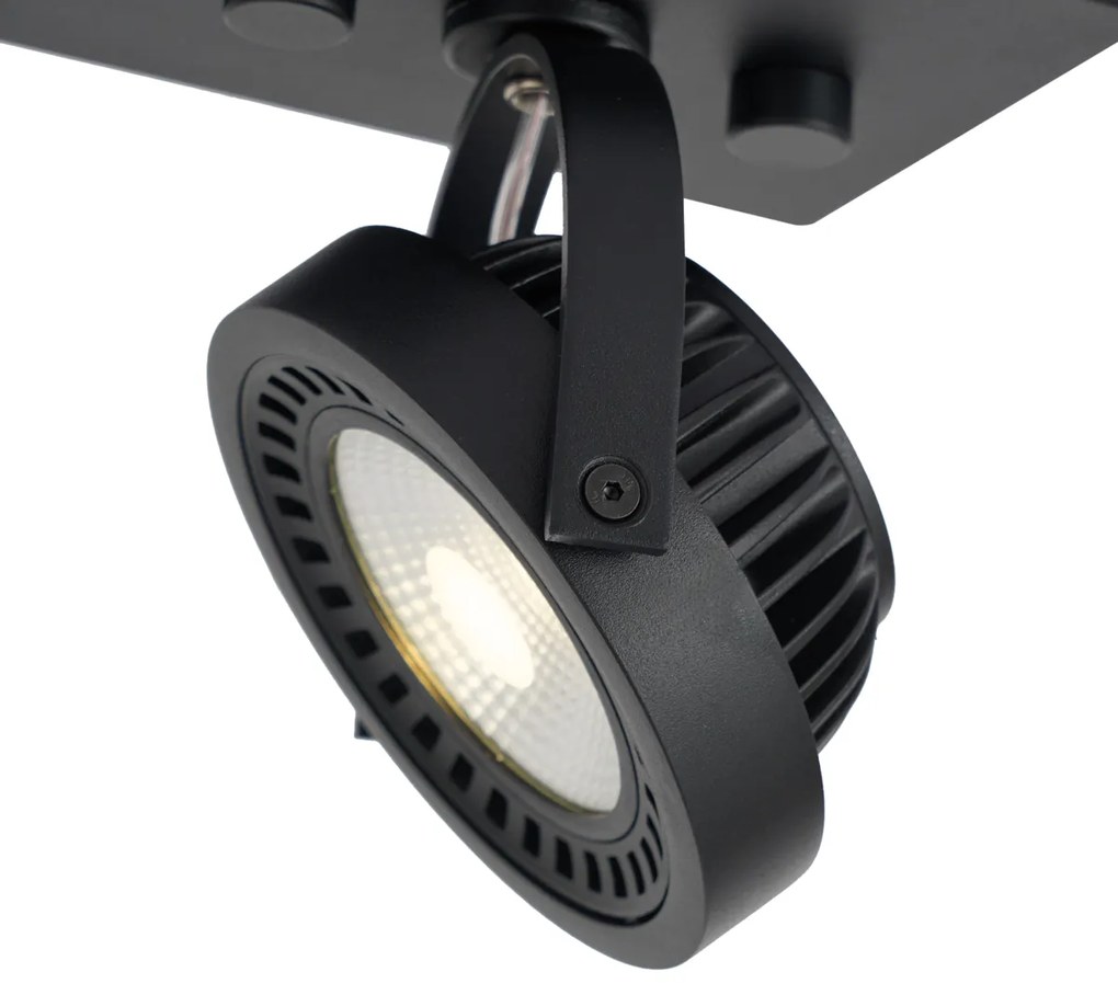 Moderne opbouw spot zwart incl. LED dimbaar - Apollo