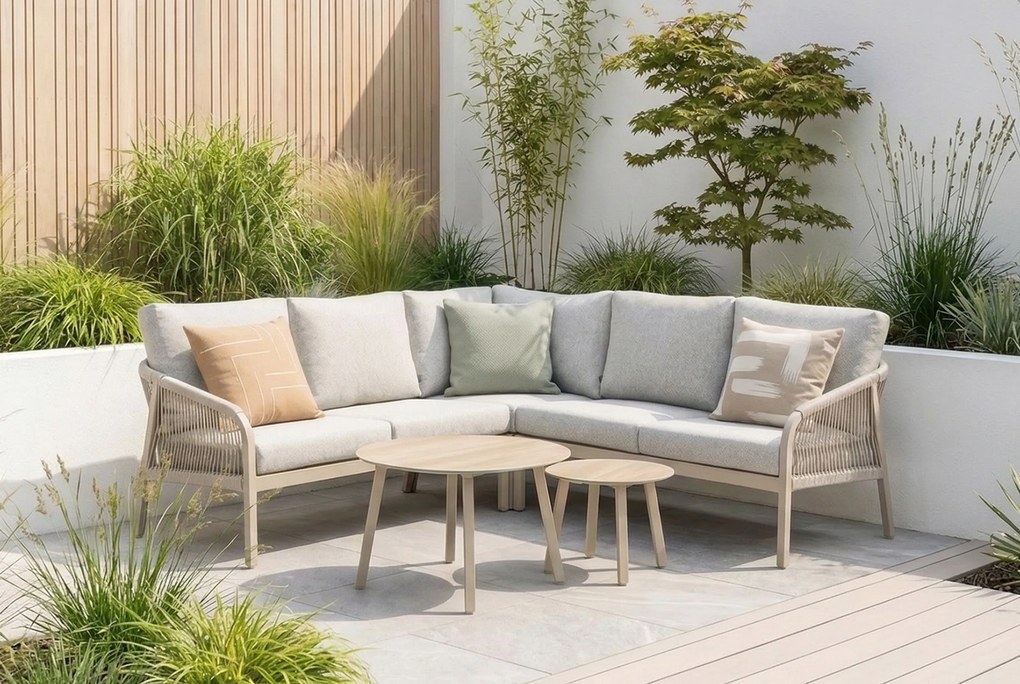 Hoek loungeset 6 personen Rope Taupe  Lifestyle Garden Furniture Biagio