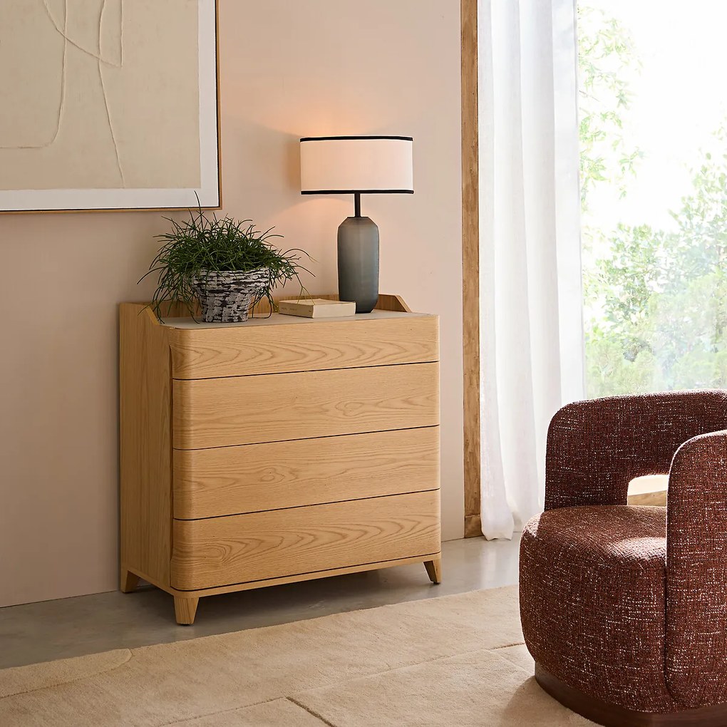 Ladekast in eikenfineer, design E. Gallina, Junius