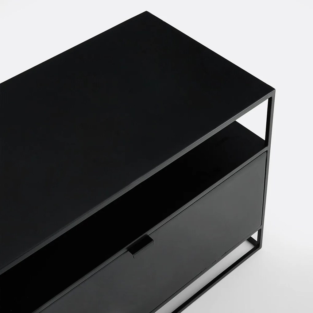 Metalen tv-meubel, breedte 120 cm, MIVA