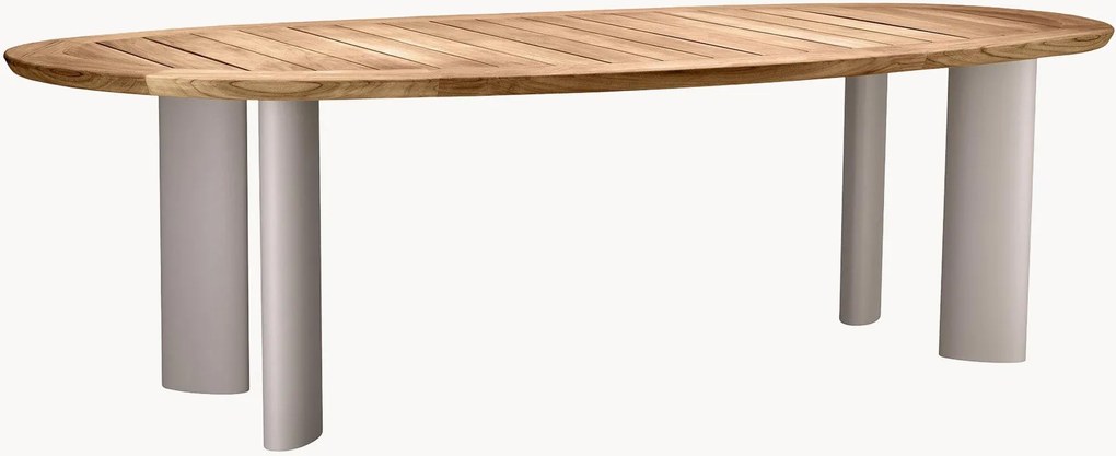 Ovale tuintafel Free From met teakhouten tafelblad