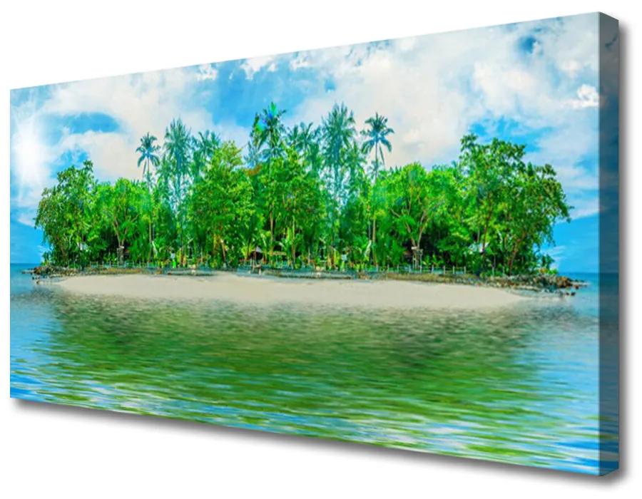 Canvas doek foto Sea island landscape 100x50 cm