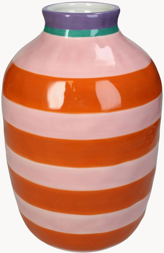 Gestreepte vaas Echo, H 26 cm