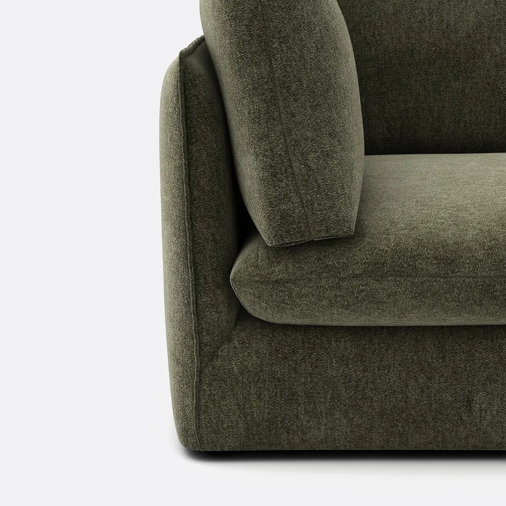 3-zits rechte bank in gevlekt polyester, MALO