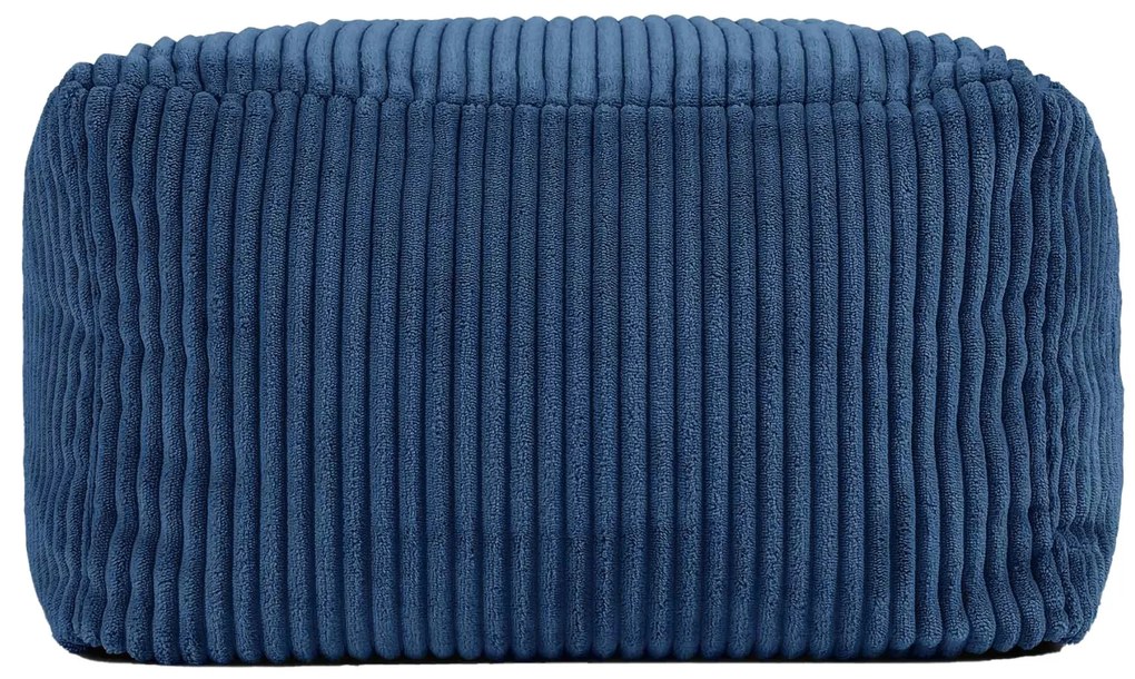 Theo Corduroy Poef - Denim Blauw
