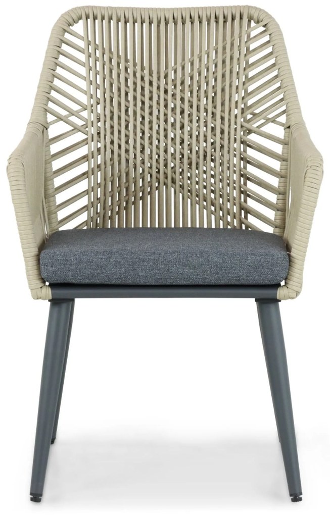 Tuinstoel Aluminium/rope Taupe-naturel-bruin Coco Vedra