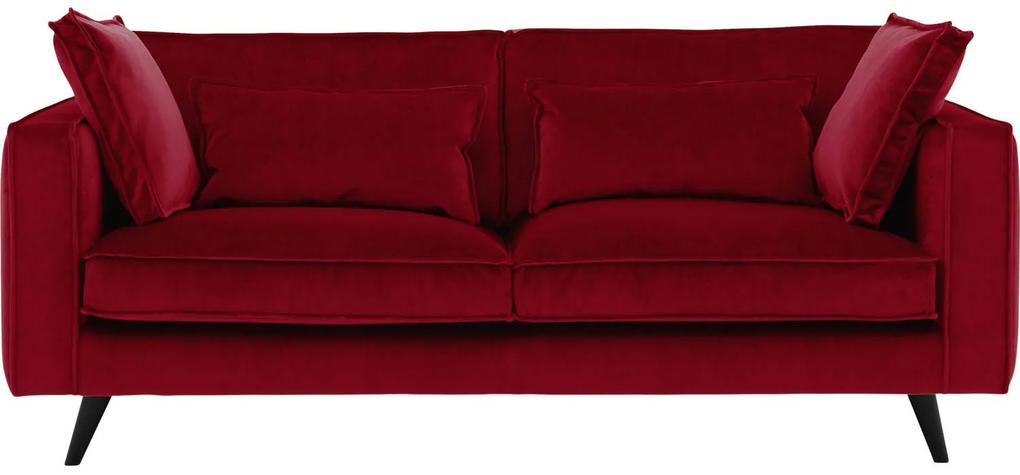 Goossens Bank Suite rood, stof, 3-zits, elegant chic