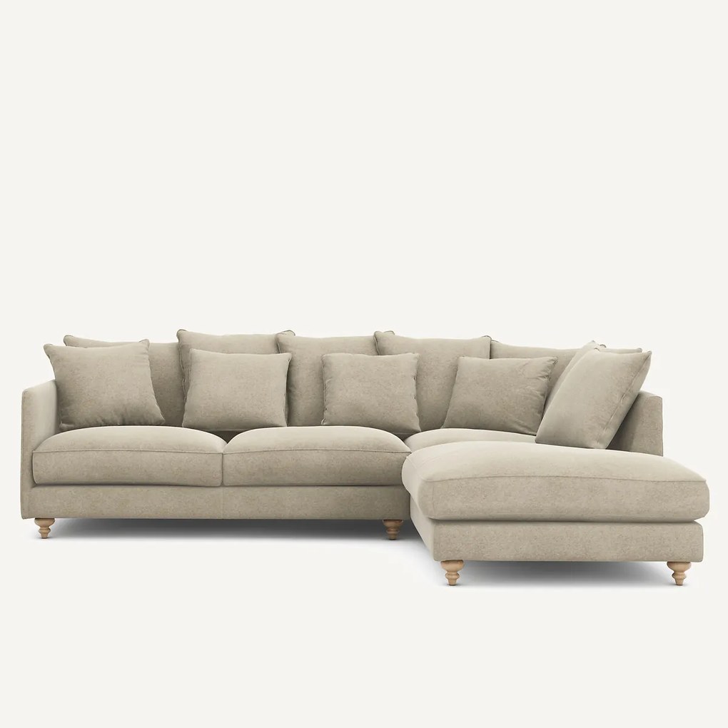 Linnen fluwelen hoekslaapbank, LAZARE