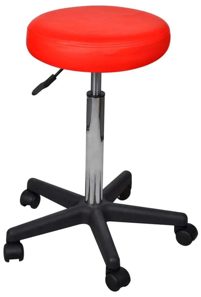 vidaXL Kantoorkrukken 2 st 35,5x98 cm kunstleer rood