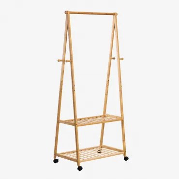 Kapstok Met Schoenenrek Van Bamboe Kerk Bamboe - Sklum