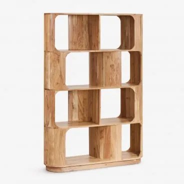 120x170 Cm Houten Rek Diepe Rustiek Acaciabruin - Sklum