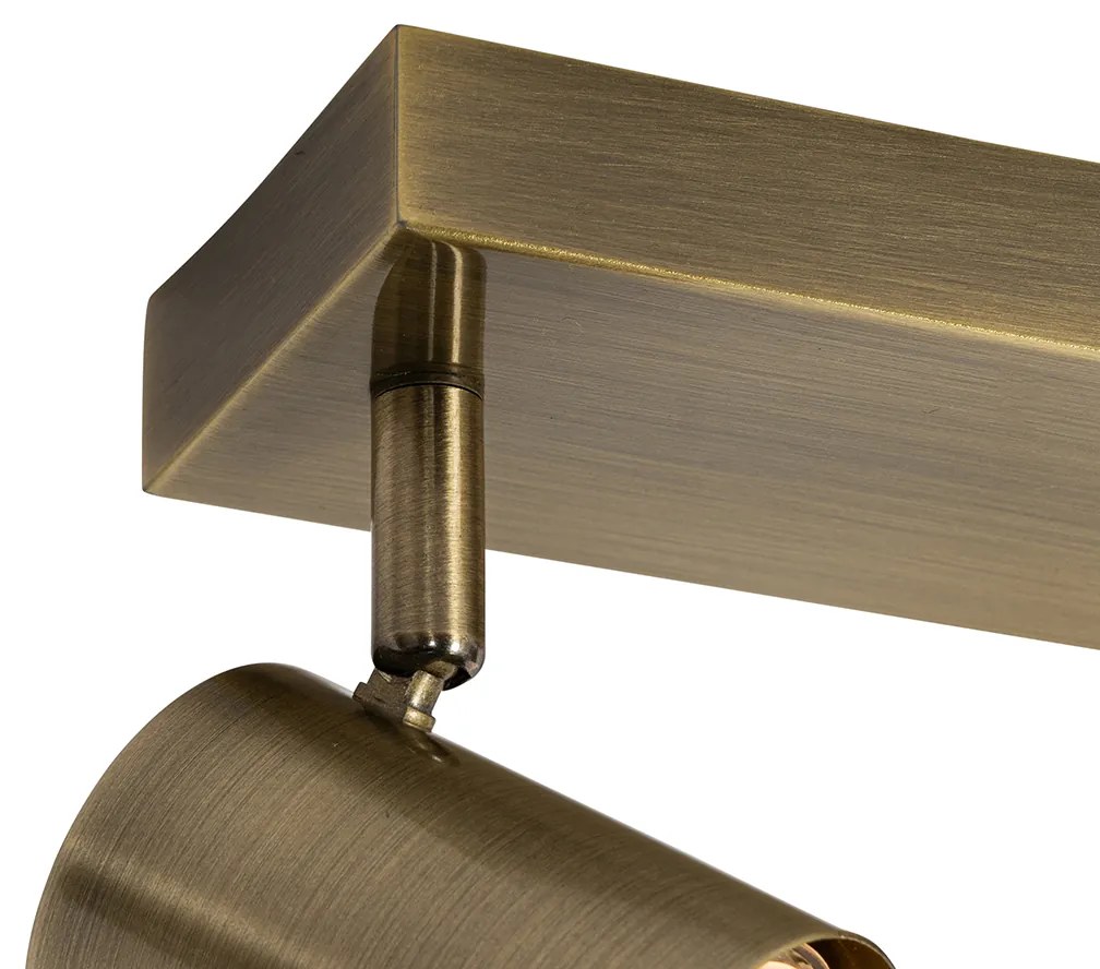 Moderne plafondlamp brons 2-lichts verstelbaar rechthoekig - Jeana Modern GU10 Binnenverlichting Lamp