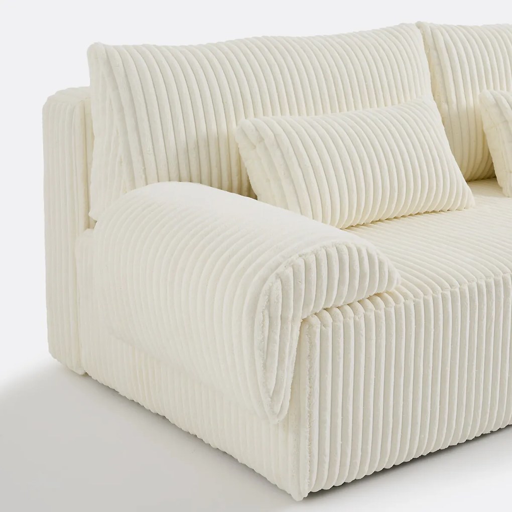 3-zits slaapbank in XL ribfluweel, Maona