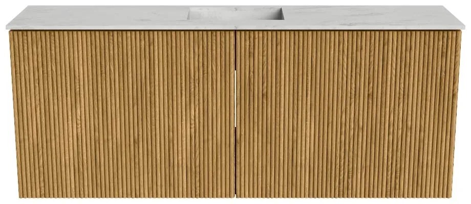Mondiaz Joya DLux 100cm toiletmeubel oak met wastafel faye midden 1 kraangat opalo