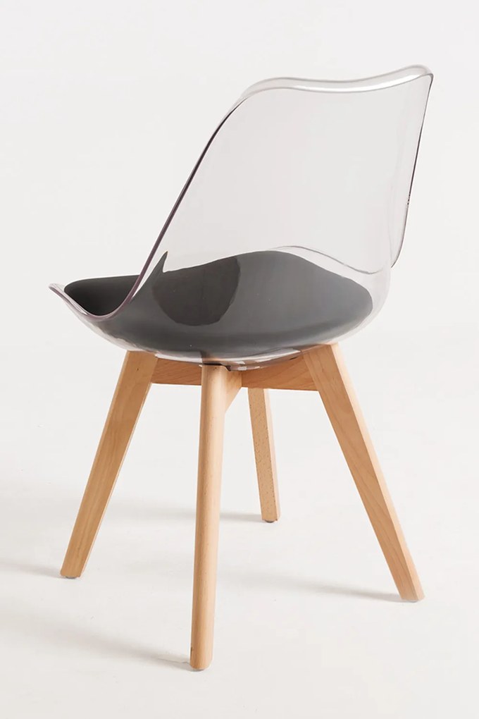Set 4 Stoelen Synk Transparante Zitting