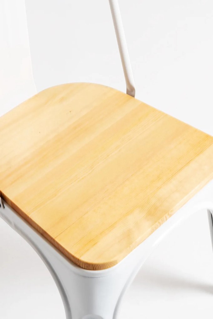 Pakket 4 Stoelen Torix Natuurlijk Hout