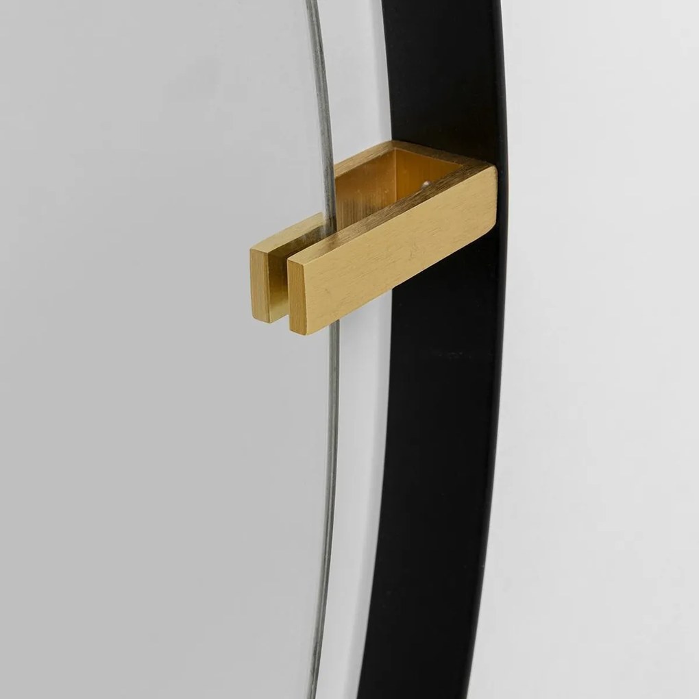 Ronde Spiegel Zwart Goud 90 Cm - 90x90cm
