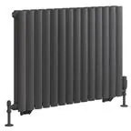 Eastbrook Tunstall dubbele radiator 80x60cm 1145W antraciet