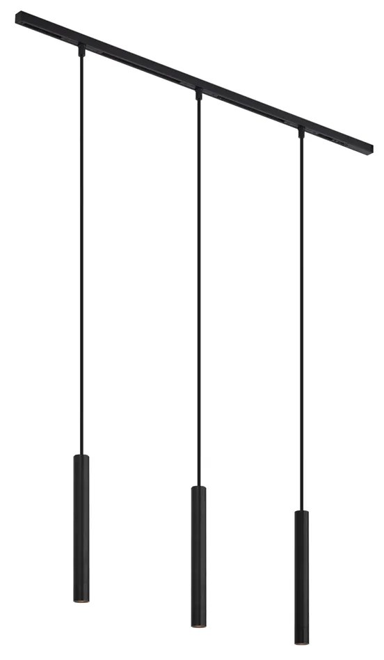 Modern railsysteem met 3 hanglampen zwart 1-fase - Slimline Keno G9 Binnenverlichting Lamp