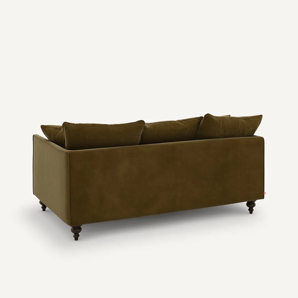 3-zits compacte fluwelen bank, Lazare