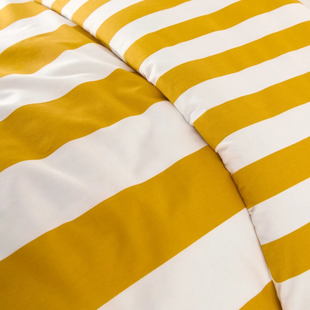 Dekbedovertrek in katoen, HENDAYE JAUNE