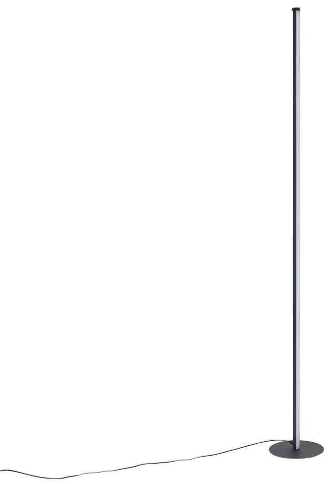 Design vloerlamp zwart incl. LED met touch dimmer - Clutch