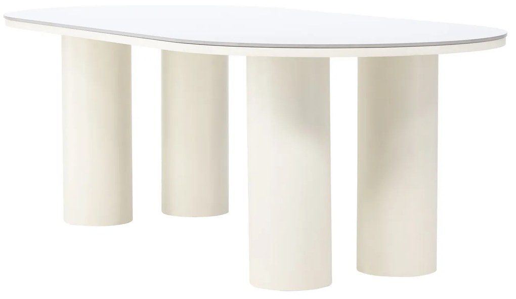 Jörn Eettafel - Erik - 110x220 cm -  Sintered Stone / FSC 100% - Wit/Cream - Jörn