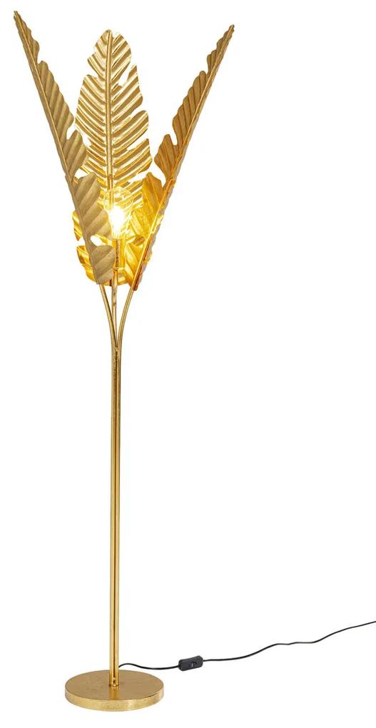 Kare Design Akile Gouden Vloerlamp Bladeren