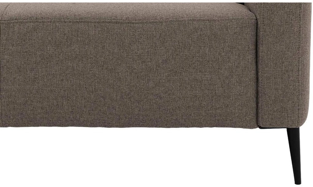 Goossens Key West bruin, stof, 2,5-zits, modern design