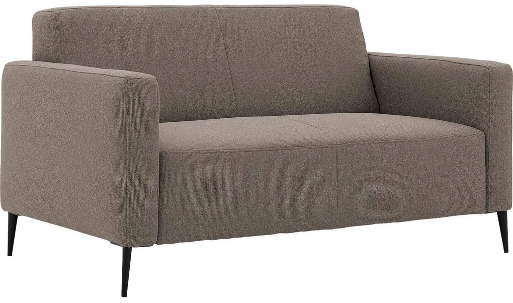 Goossens Key West bruin, stof, 2-zits, modern design