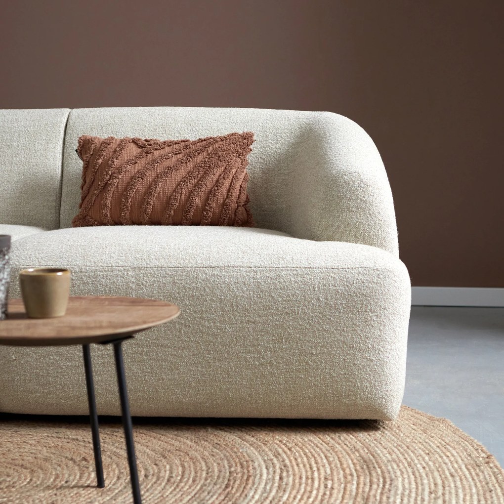 Kleine Hoekbank Beige Hoek Rechts