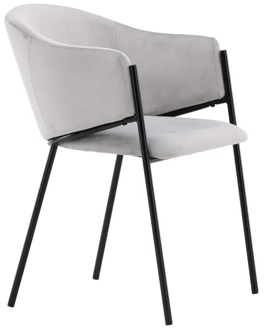 Jörn Eetkamerstoel - Sara -  Lichtgrijs - Fluweel - Jörn