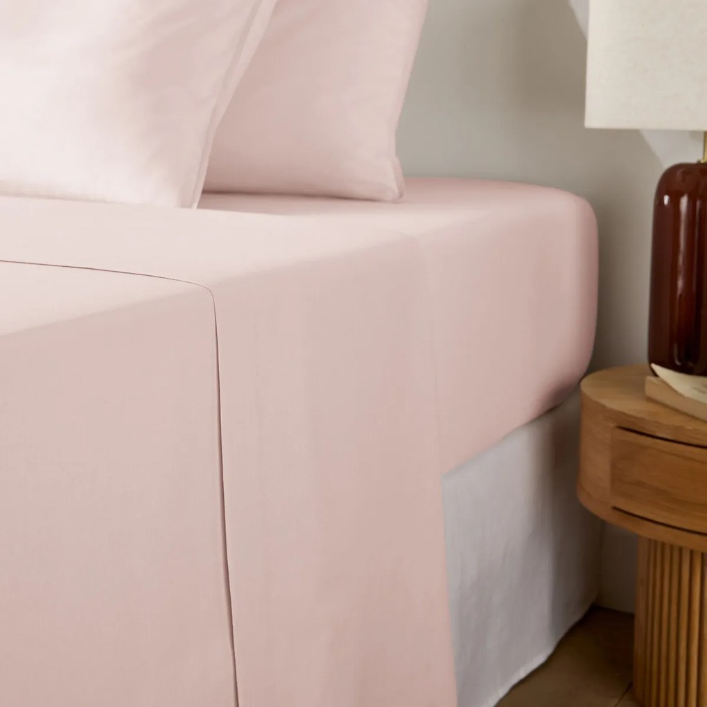 Effen plat laken in gewassen katoen, Scenario