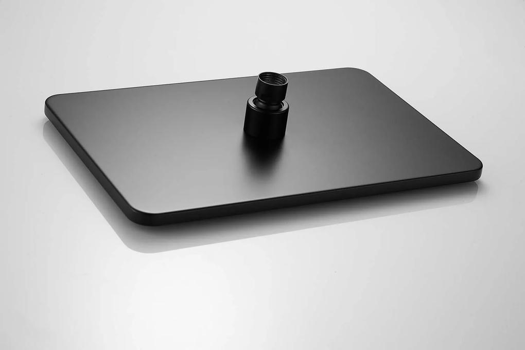 Saniclear Vision rechthoekige douchekop 30x20cm zwart mat