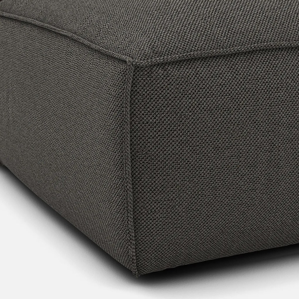 Rechts chaise longue-element voor modulaire bank, in structuurstof, Seven