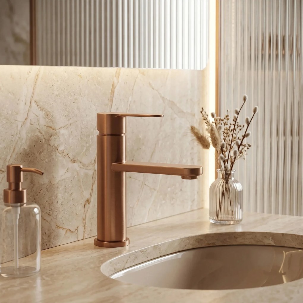 Wastafelkraan Rea Arcos Brush Copper