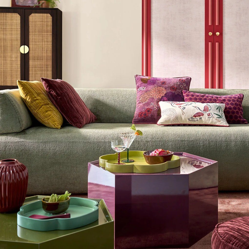 Rechthoekige kussenhoes van fluweel, Izaia