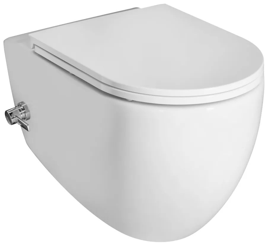 Sapho Infinity hangend toilet met bidetdouche 36x53cm wit